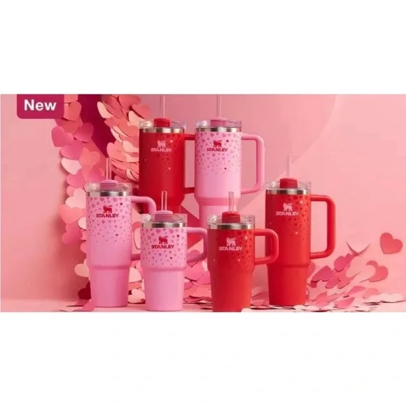 Stanley Target‎ Exclusive Valentine’s Day 2025 ruby Hearts 40oz Tumbler - Picture 7 of 7